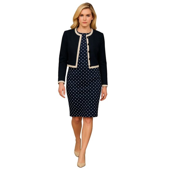 💫Lauren Ralph Lauren Navy Cropped Jacket – Size P/S – EUC - Picture 1 of 5